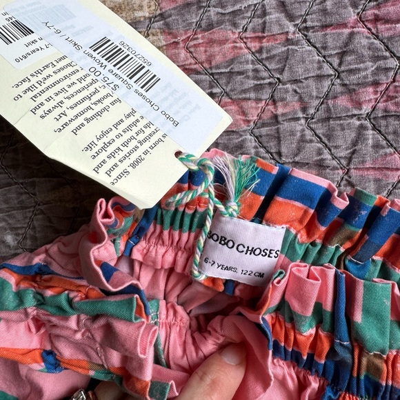 Bobo Choses Pink Plaid Skirt 6-7Y Girls NWT - Picture 2 of 6